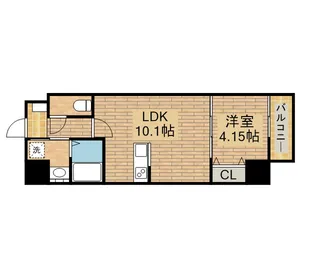 1LDKの間取り画像