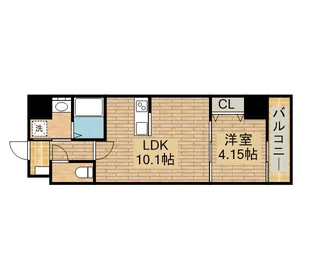 1LDKの間取り画像