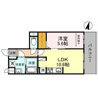トリニティ三国ヶ丘【203号室】の間取り
