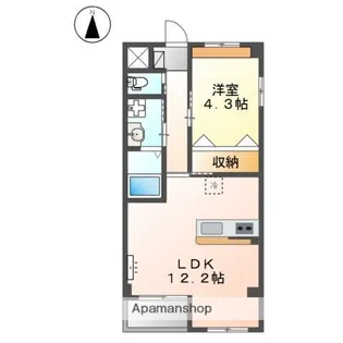 FLORES DE CEREZO−桜の花−【301号室】の間取り
