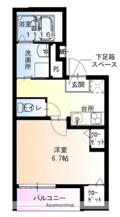1Kの間取り画像
