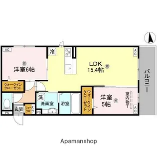パサログランデ中安井【202号室】の間取り
