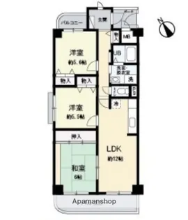 ブリッジフィールドⅠ【305号室】の間取り