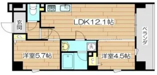 2LDKの間取り画像