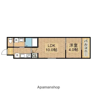 LOVE IT堺東【201号室】の間取り