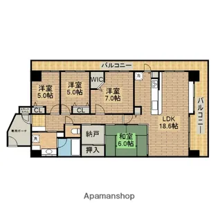 ケイズパーク堺北花田【518号室】の間取り
