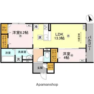パサログランデ中百舌鳥町4丁【102号室】の間取り