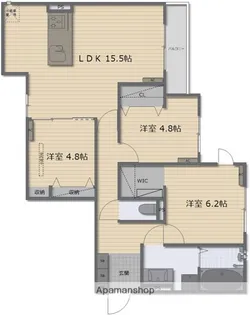 GRAN VIEVLE北花田【203号室】の間取り