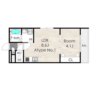 AVANTIO ASAKAYAMA【301号室】の間取り