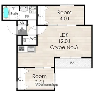 AVANTIO ASAKAYAMA【103号室】の間取り