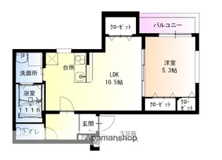 フジパレス百舌鳥八幡Ⅴ番館【103号室】の間取り