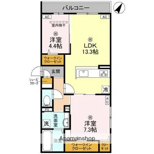 パサログランデ百舌鳥本町3丁【2階】の間取り