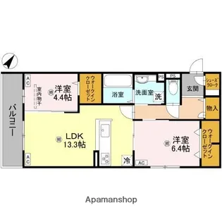 パサログランデ百舌鳥本町3丁【2階】の間取り