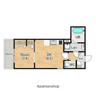 ジーメゾン西湊ウィシエ【2階】の間取り