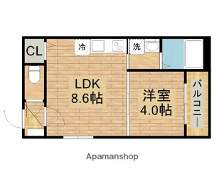 F ASECIA PHANES【307号室】の間取り