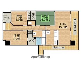 フェアコート北花田【606号室】の間取り