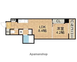 クローバー・グランツ三国ヶ丘【7階】の間取り