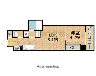 クローバー・グランツ三国ヶ丘【3階】の間取り