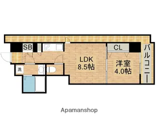 クローバー・グランツ三国ヶ丘【305号室】の間取り
