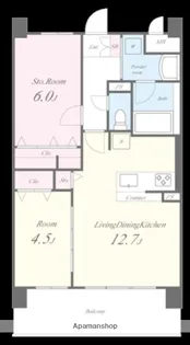 アトリエール堺寺地町【602号室】の間取り