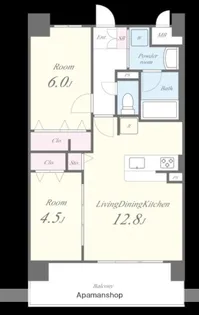 フェリスシエロ堺【101号室】の間取り