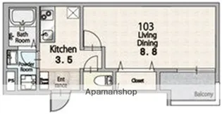 ハピネスコート堺香ヶ丘【1階】の間取り