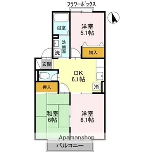ミルキーウェイ【203号室】の間取り