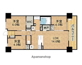 シエリア堺東榎元町【407号室】の間取り