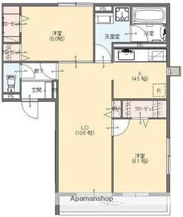 ボナールシャルトIII【1階】の間取り