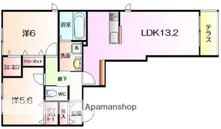 EAST−MIKUNIGAOKA【102号室】の間取り