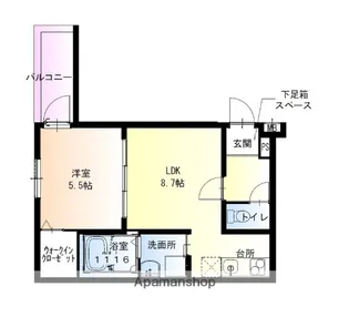 フジパレス西湊Ⅲ番館【103号室】の間取り