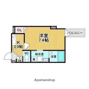 マリブガーデン堺駅前【105号室】の間取り