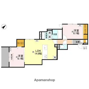 ラ メゾン ピック 中百舌鳥II【1階】の間取り