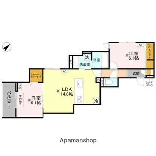 ラ メゾン ピック 中百舌鳥II【2階】の間取り