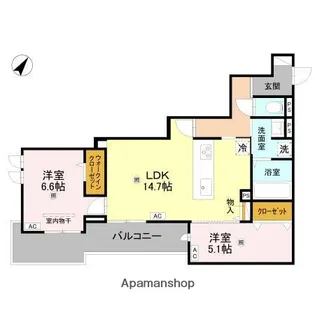 ラ メゾン ピック 中百舌鳥Ⅱ【3階】の間取り