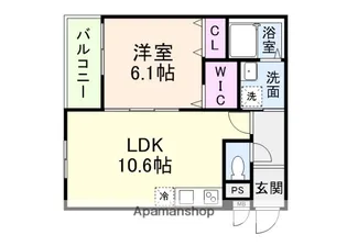 プライムメゾン・ソレイユ【306号室】の間取り