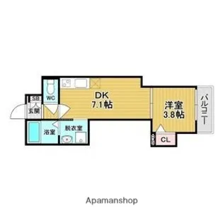 F ASECIA PUR 湊【303号室】の間取り