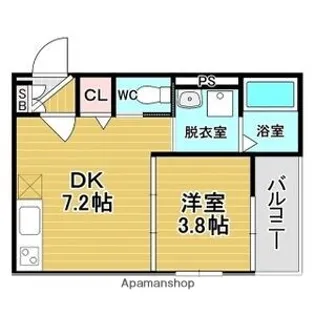F asecia Pur 湊【106号室】の間取り