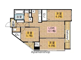 セイクレッド【603号室】の間取り
