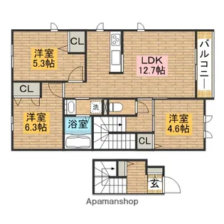 モンパール北花田Ⅱ【201号室】の間取り