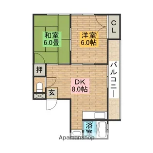 大阪府堺市堺区向陵西町4丁【マンション】の間取り