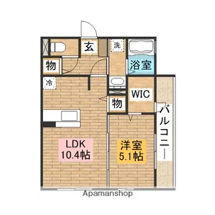 フレア【201号室】の間取り