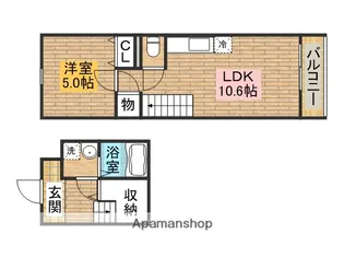 フジパレス スリーハーブズ東三国ヶ丘【205号室】の間取り