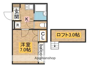 K−PLAZA綾【1階】の間取り