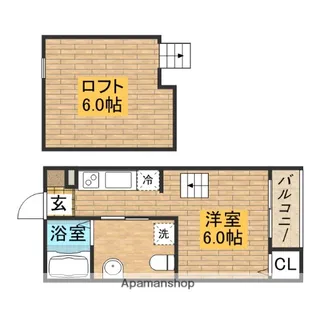 FLEUR堺【201号室】の間取り