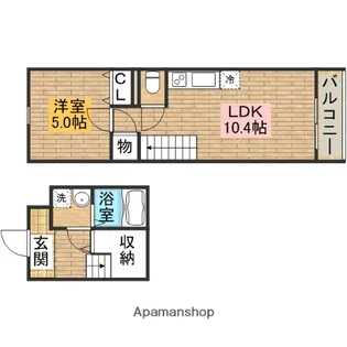 フジパレス光竹庵【202号室】の間取り