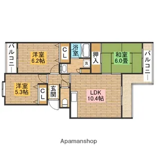 にゅーらいふ18【2階】の間取り