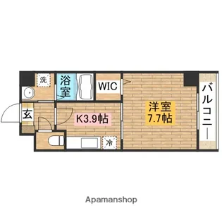 ボンボニエール【602号室】の間取り