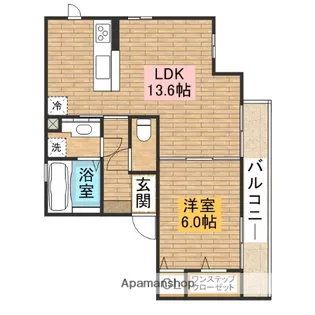 リーベスハイム【201号室】の間取り