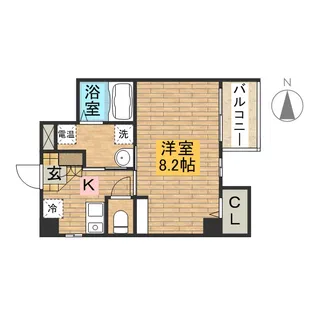 エヌエムトラントアン【3FE号室】の間取り